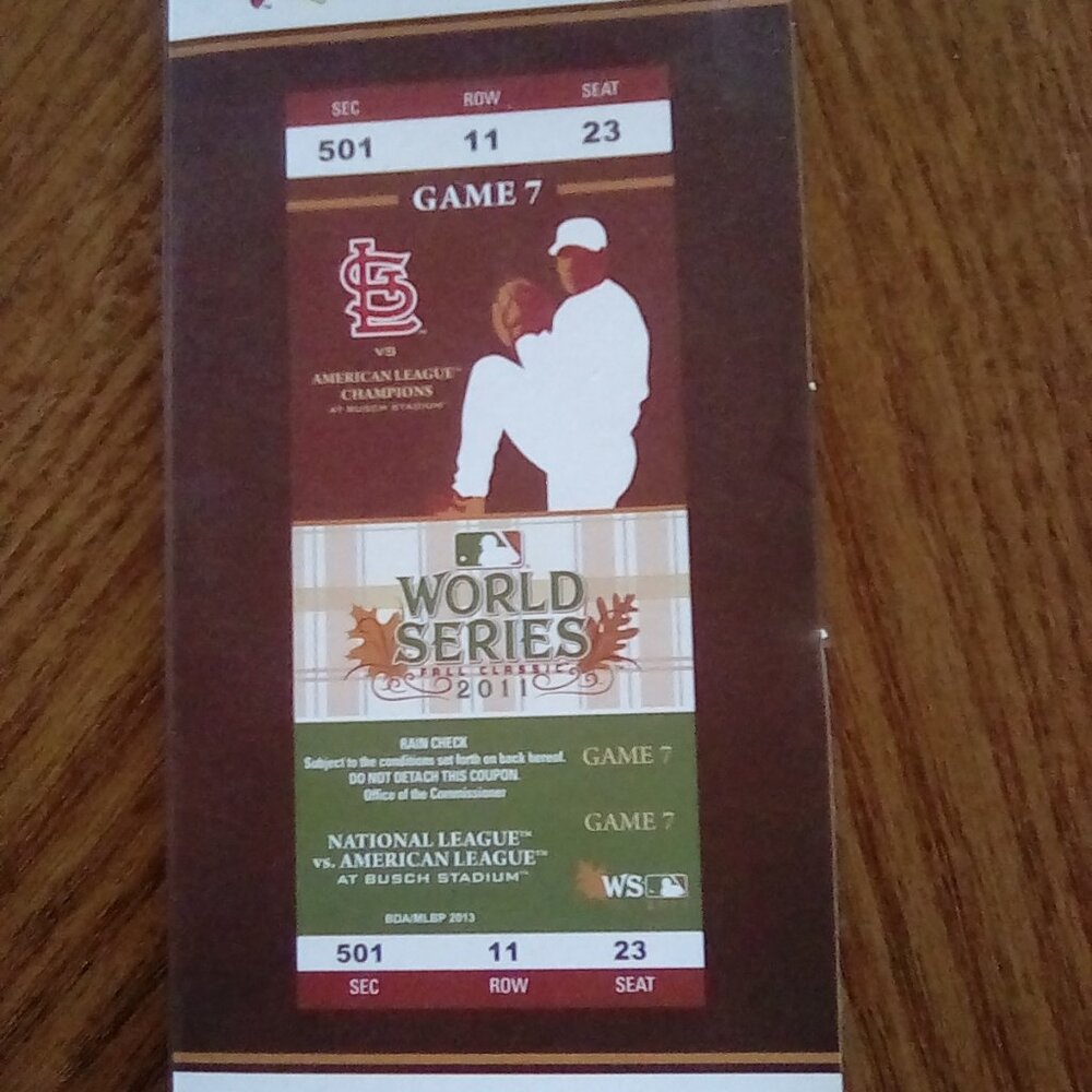 2011 World Series Commemorative Ticket
